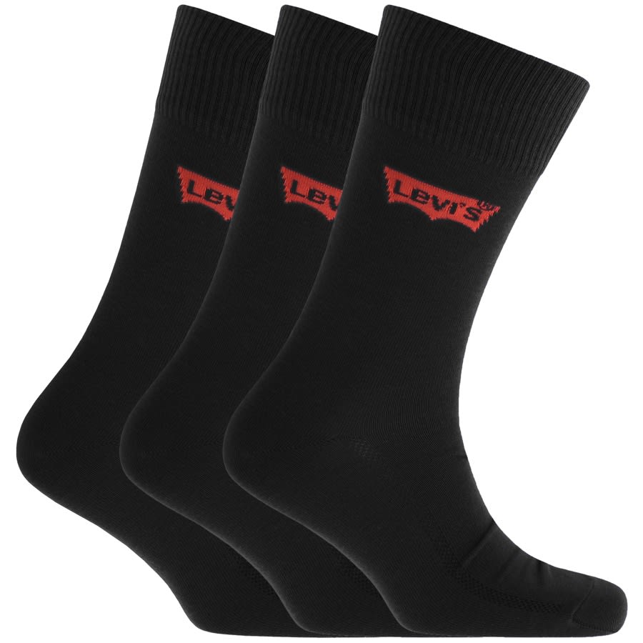 Alternative Image for ProductLevis 168SF Regular Cut 3 Pack Socks Black1